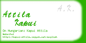 attila kapui business card